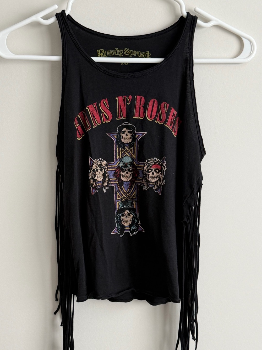 Rowdy Sprout Guns N’ Roses Fringe Tank Top Appetite for Destruction Girls 10